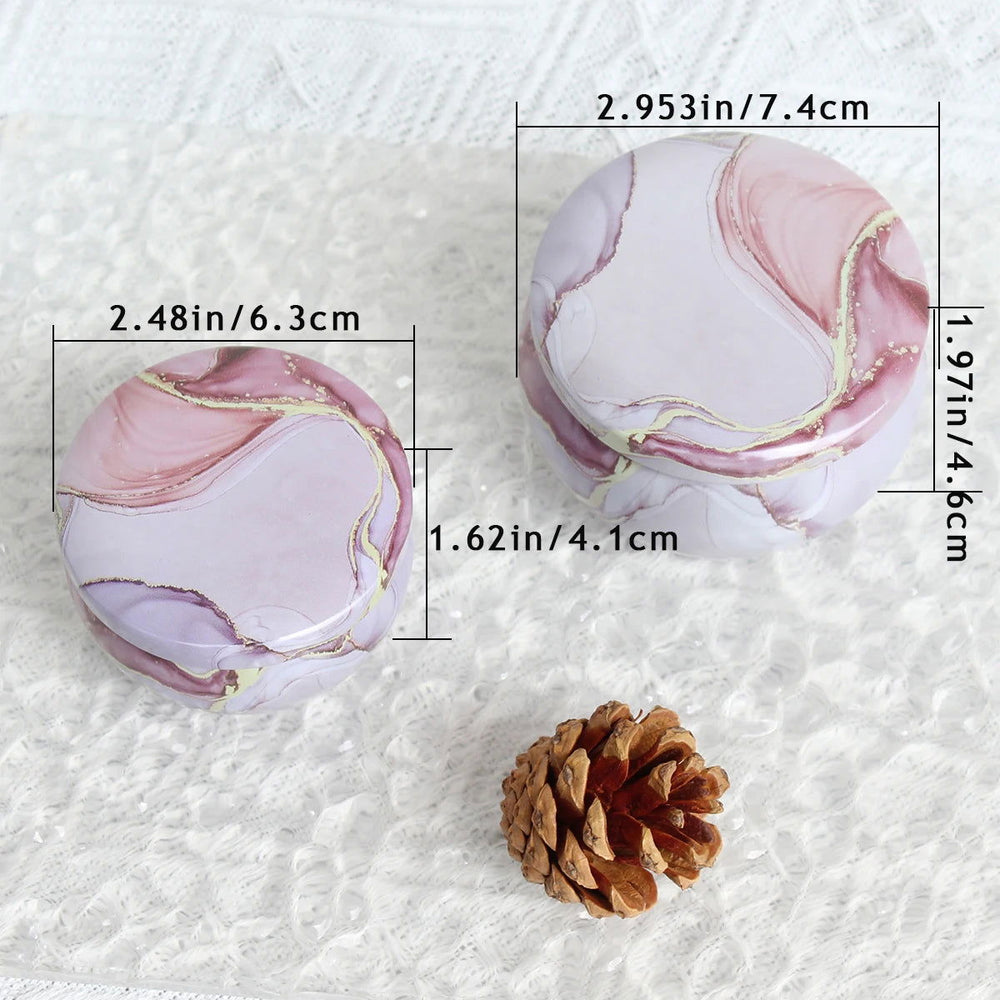 12-Piece Marble Pattern Candle Tins - Perfect for DIY Candle Making & Storage - candletown.net