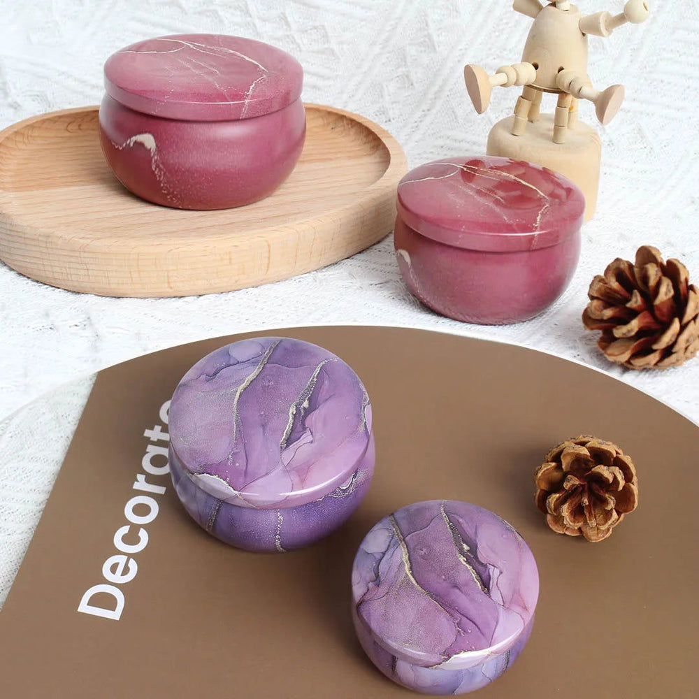 12-Piece Marble Pattern Candle Tins - Perfect for DIY Candle Making & Storage - candletown.net