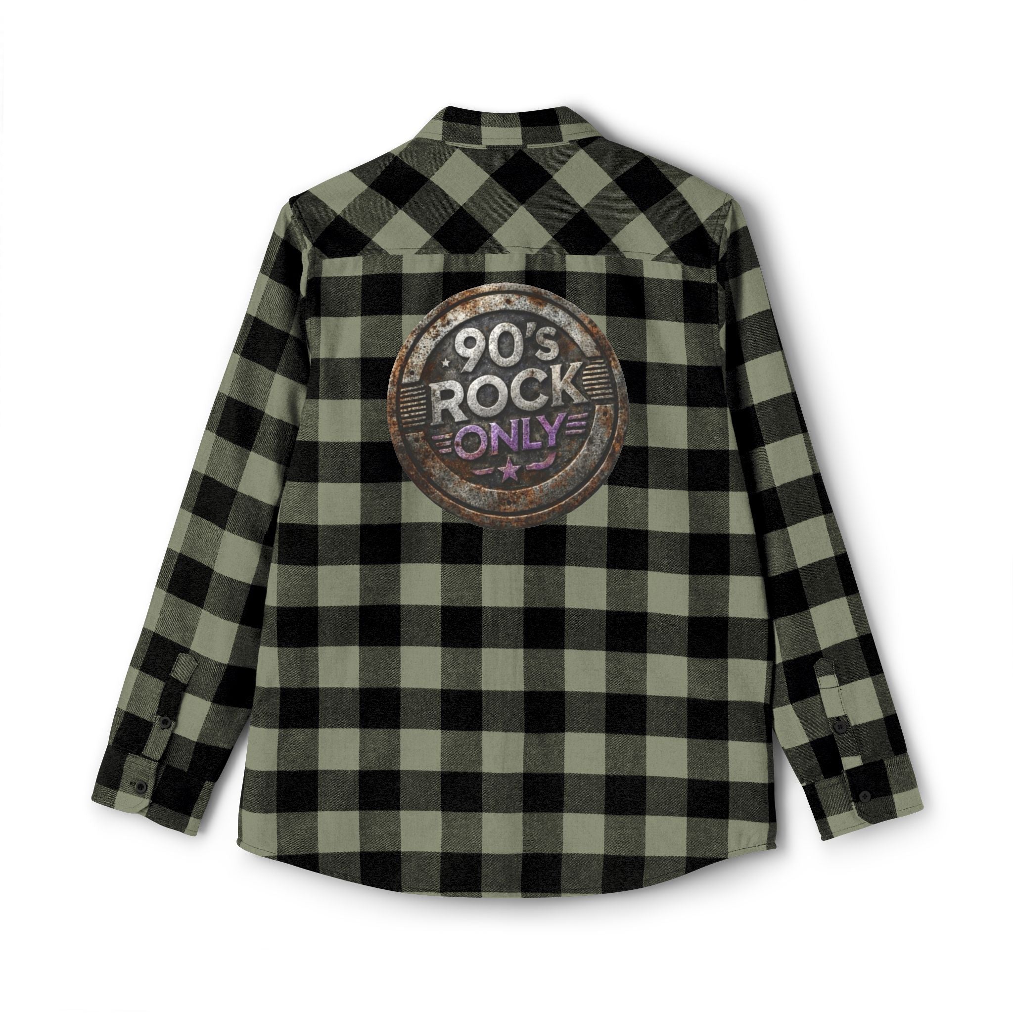 Perza 90’s Rock ONLY Vintage Round Logo Flannel Shirt - candletown.net