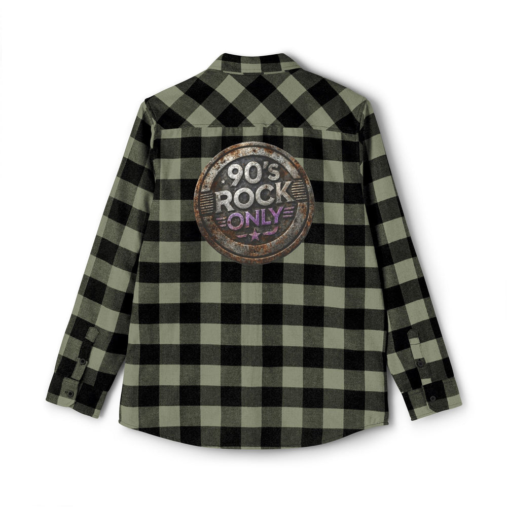 Perza 90’s Rock ONLY Vintage Round Logo Flannel Shirt - candletown.net