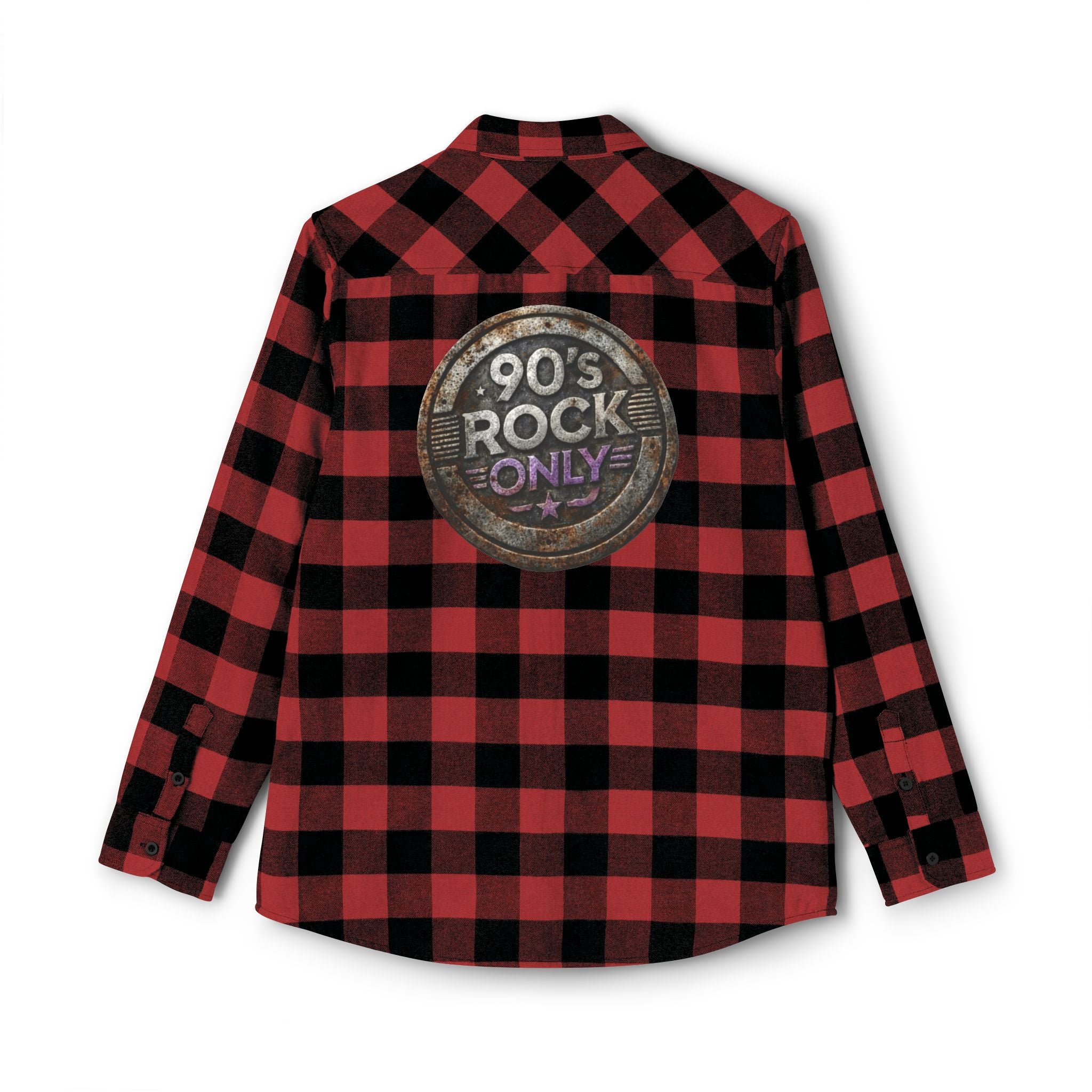 Perza 90’s Rock ONLY Vintage Round Logo Flannel Shirt - candletown.net