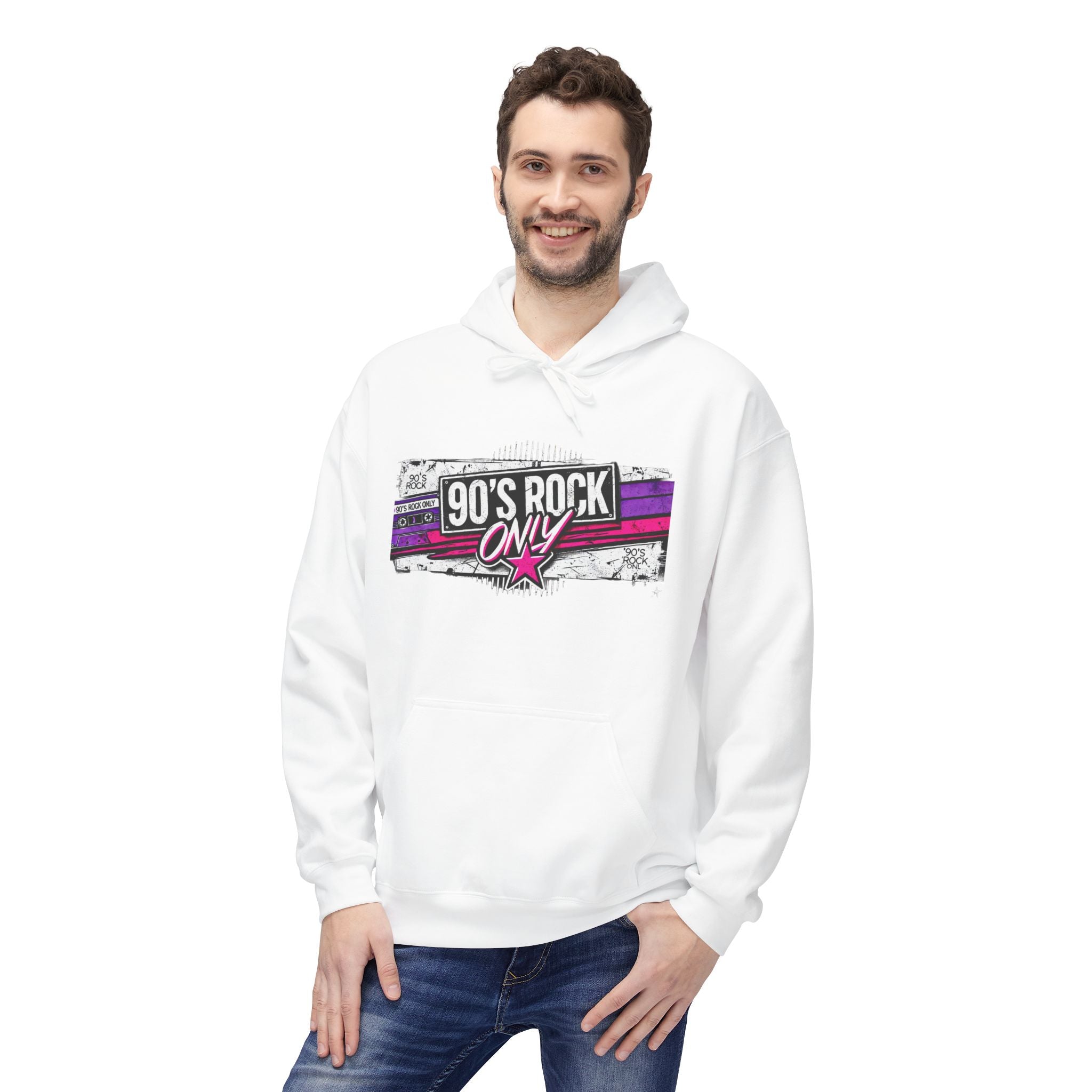 Perza 90’s Rock ONLY Rectangle Logo Hoodie - candletown.net
