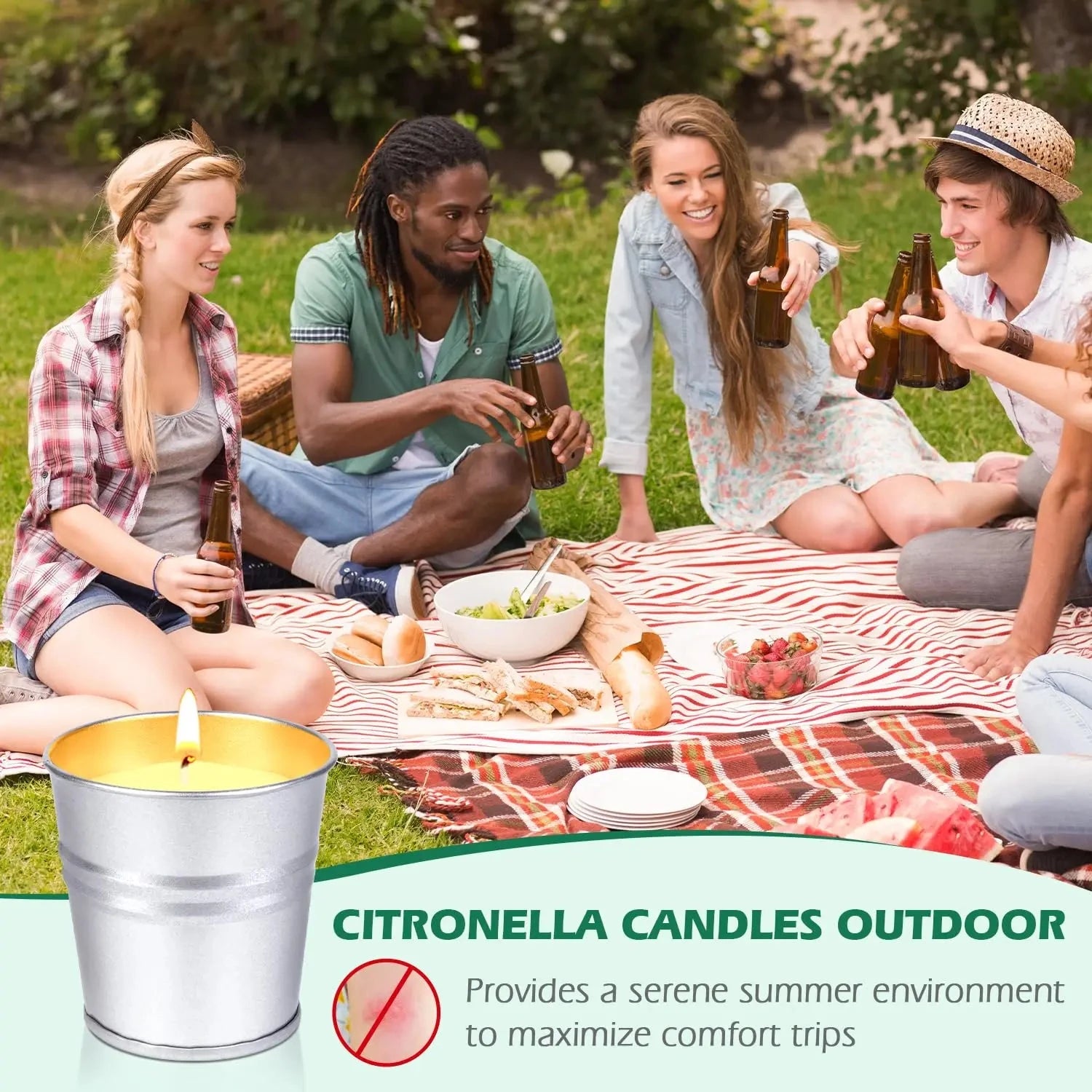 12pcs Citronella Candles for Outdoor Use - candletown.net
