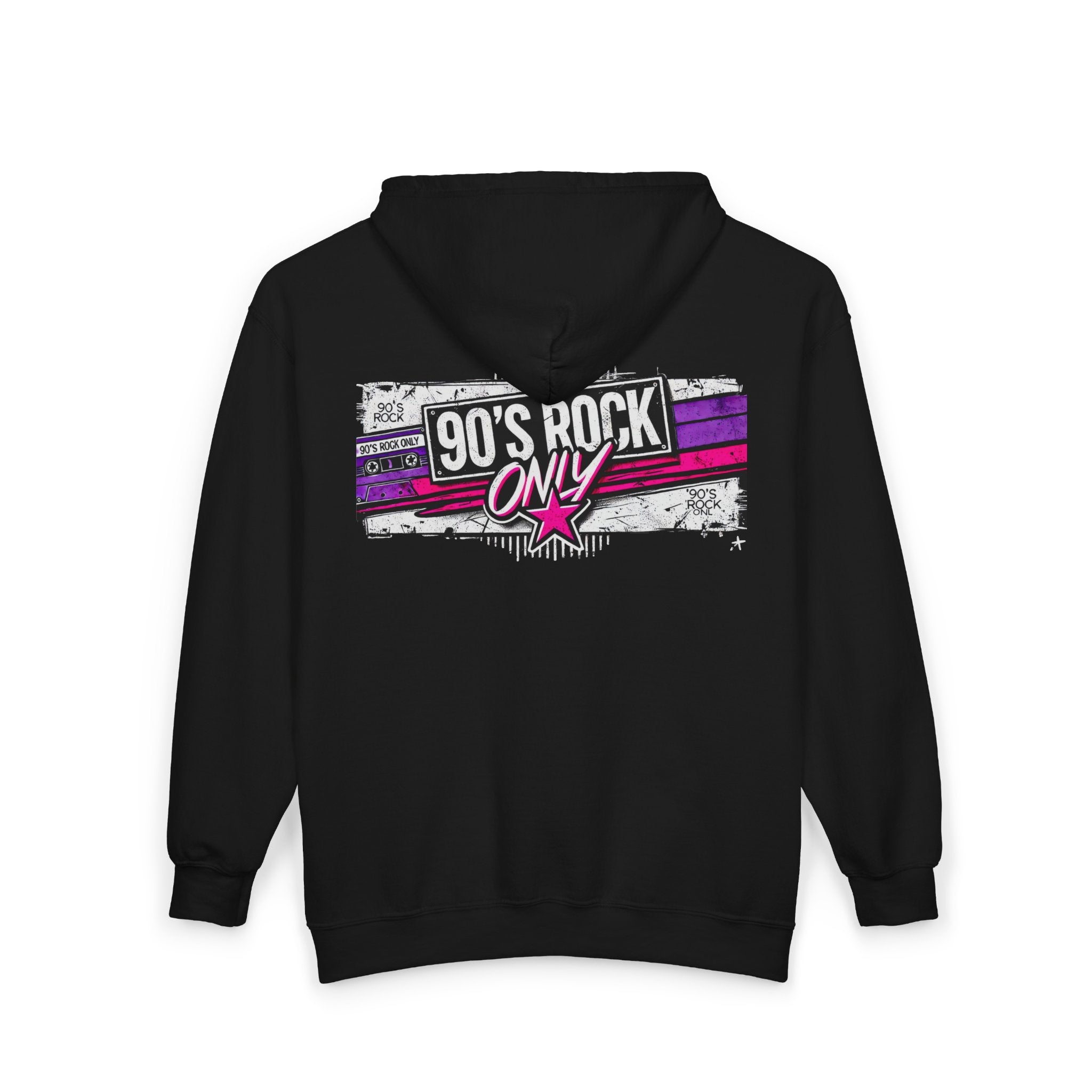 PERZA’s 90’s ROCK ONLY Violetti Logo Vetoketjuhuppari