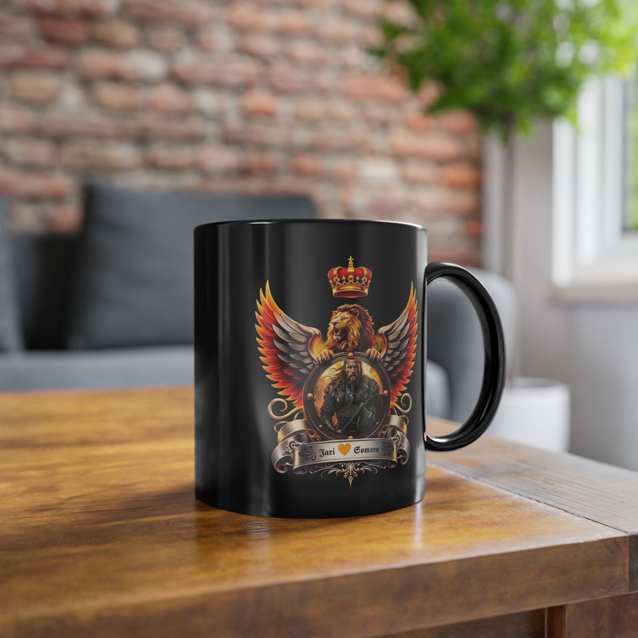 Jari M Somero Mug – Crown & Lion Design