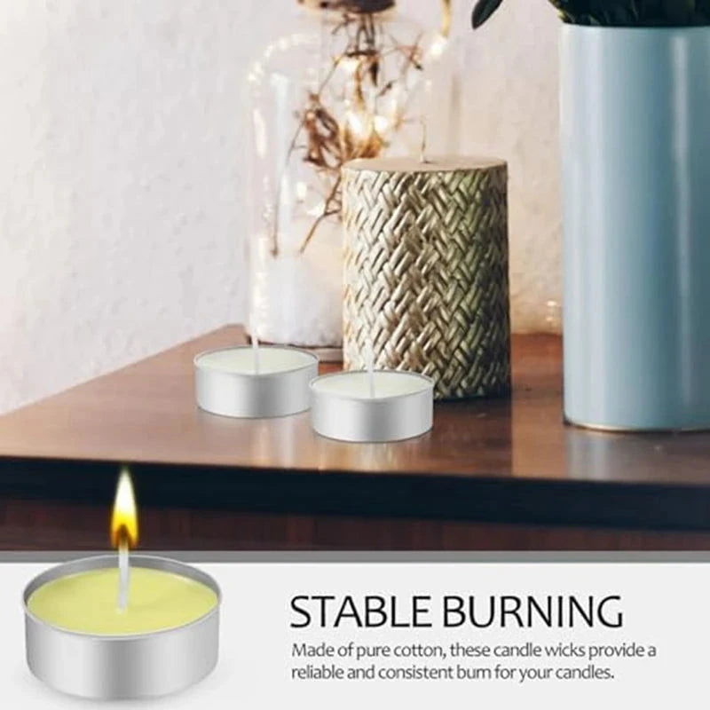 150Pcs Aluminum Tea Lights Cups with Candle Wicks for DIY Candle Making - candletown.net