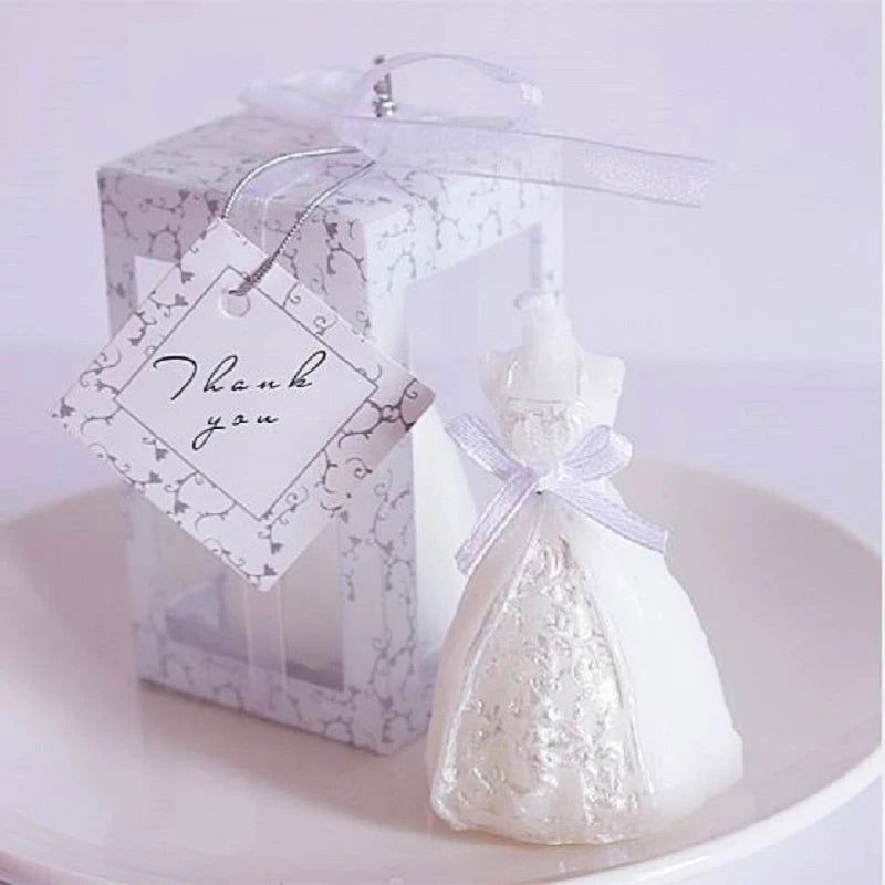 15pcs Wedding Bride Dress Candle Favors - Perfect Wedding Gifts for Guests and Souvenirs - candletown.net