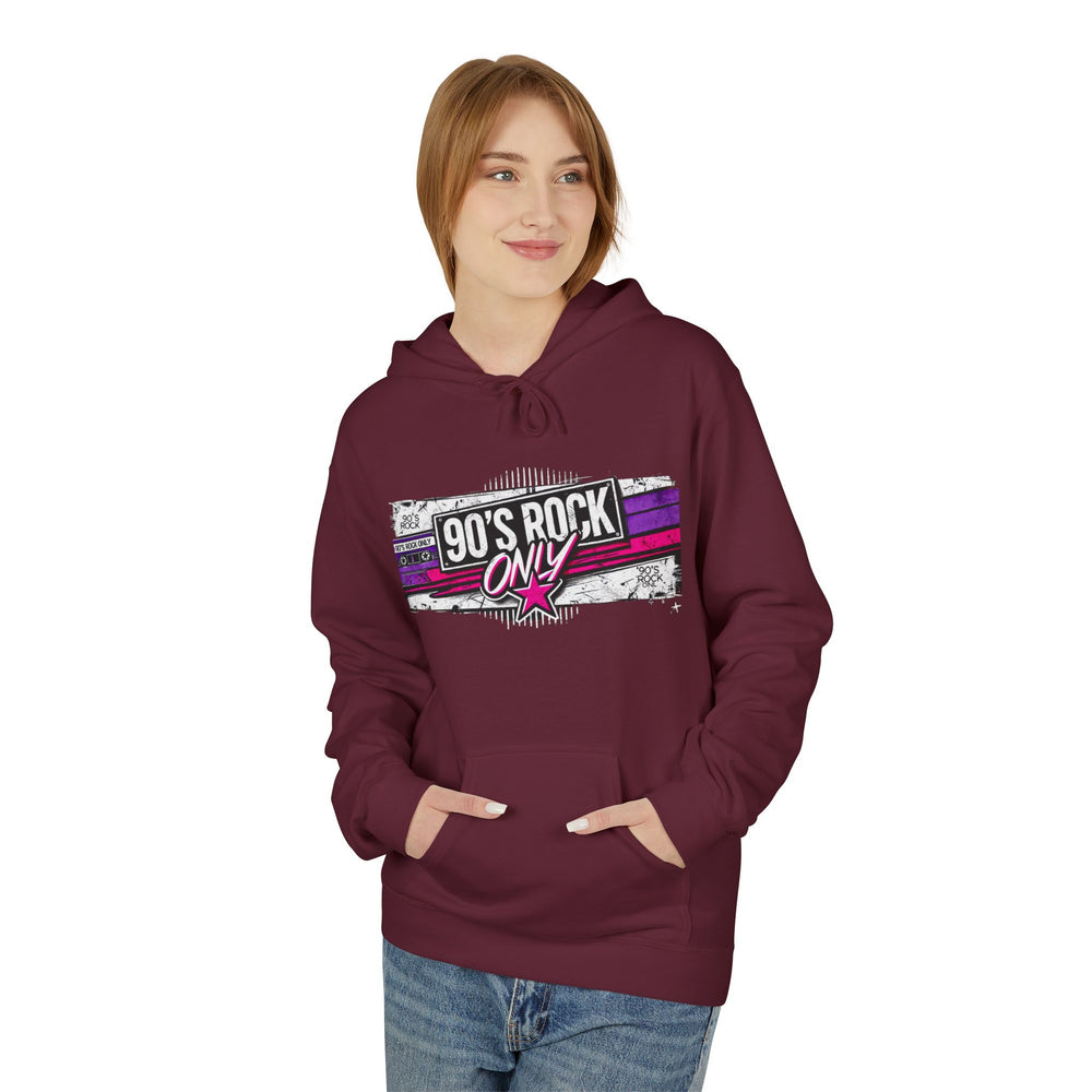 Perza 90’s Rock ONLY Rectangle Logo Hoodie - candletown.net