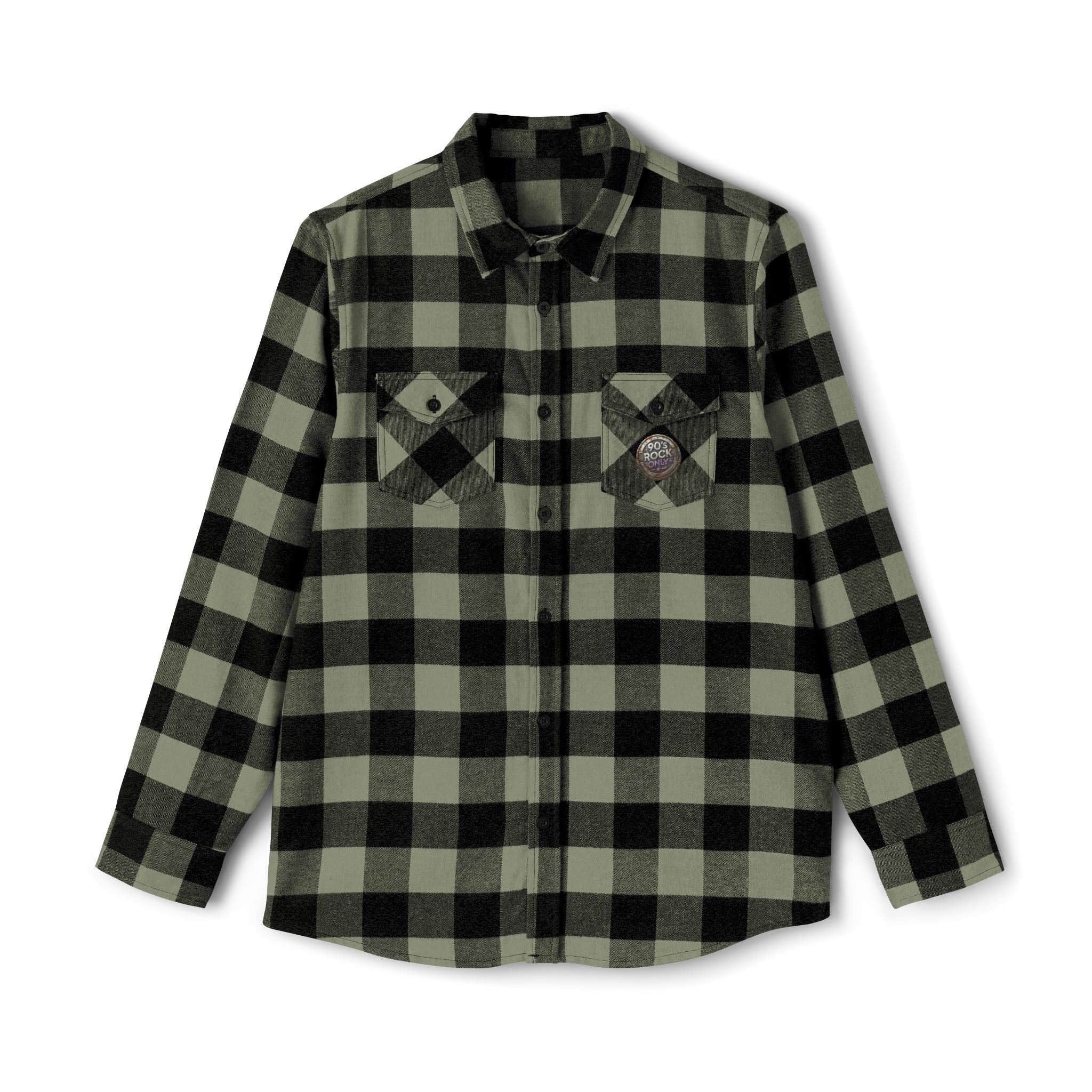 Perza 90’s Rock ONLY Vintage Round Logo Flannel Shirt - candletown.net