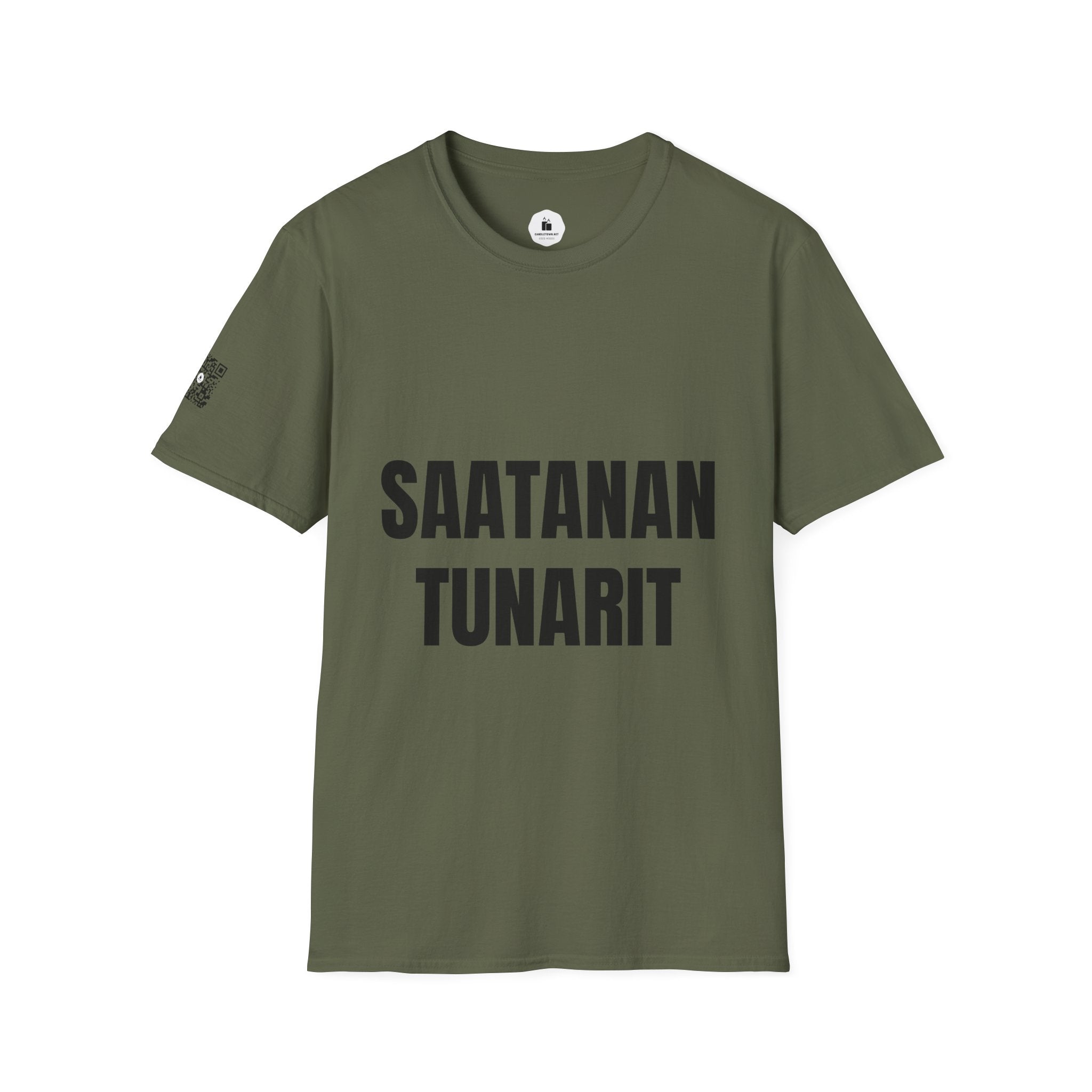SAATANAN TUNARIT — Personalized White Graphic T‑Shirt - candletown.net