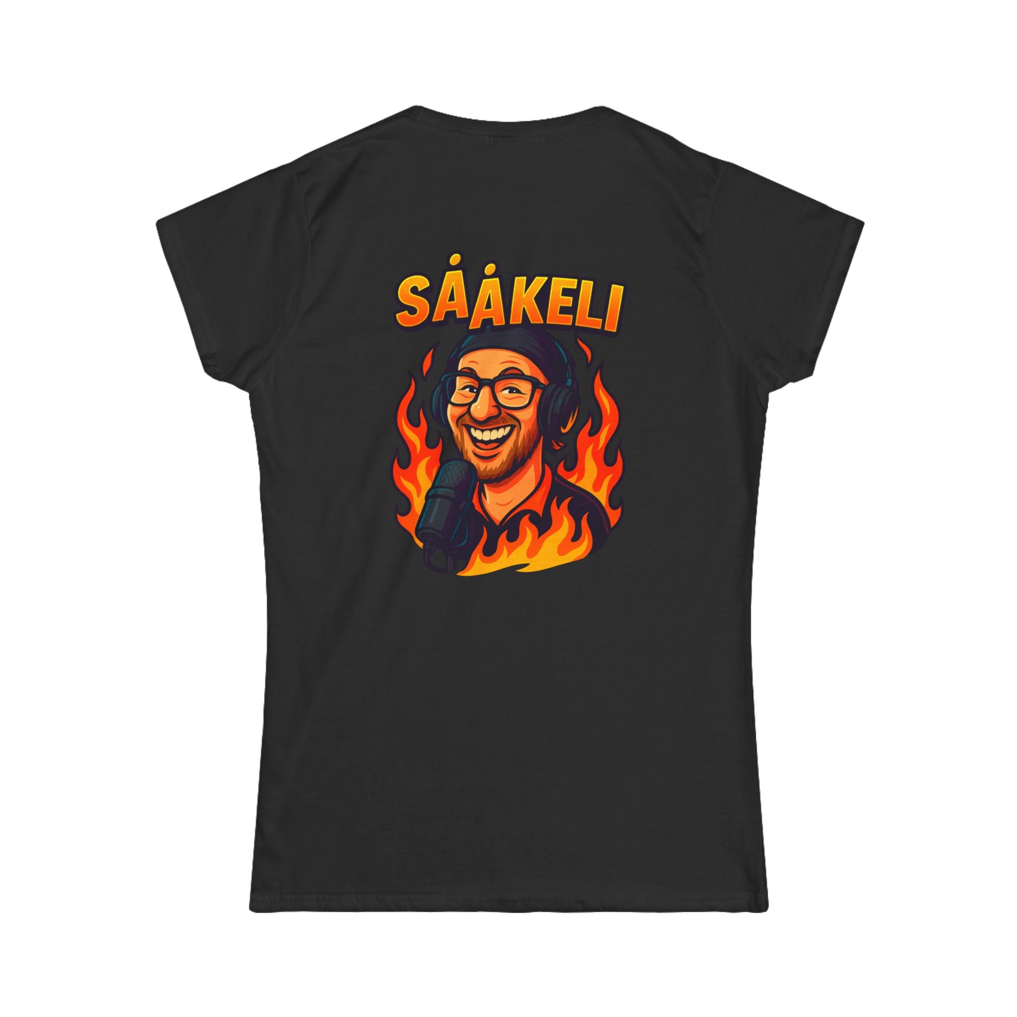 Kaasukeisari “On Air” Ladyfit Tee — Sååkeli Fire Podcast T-Shirt