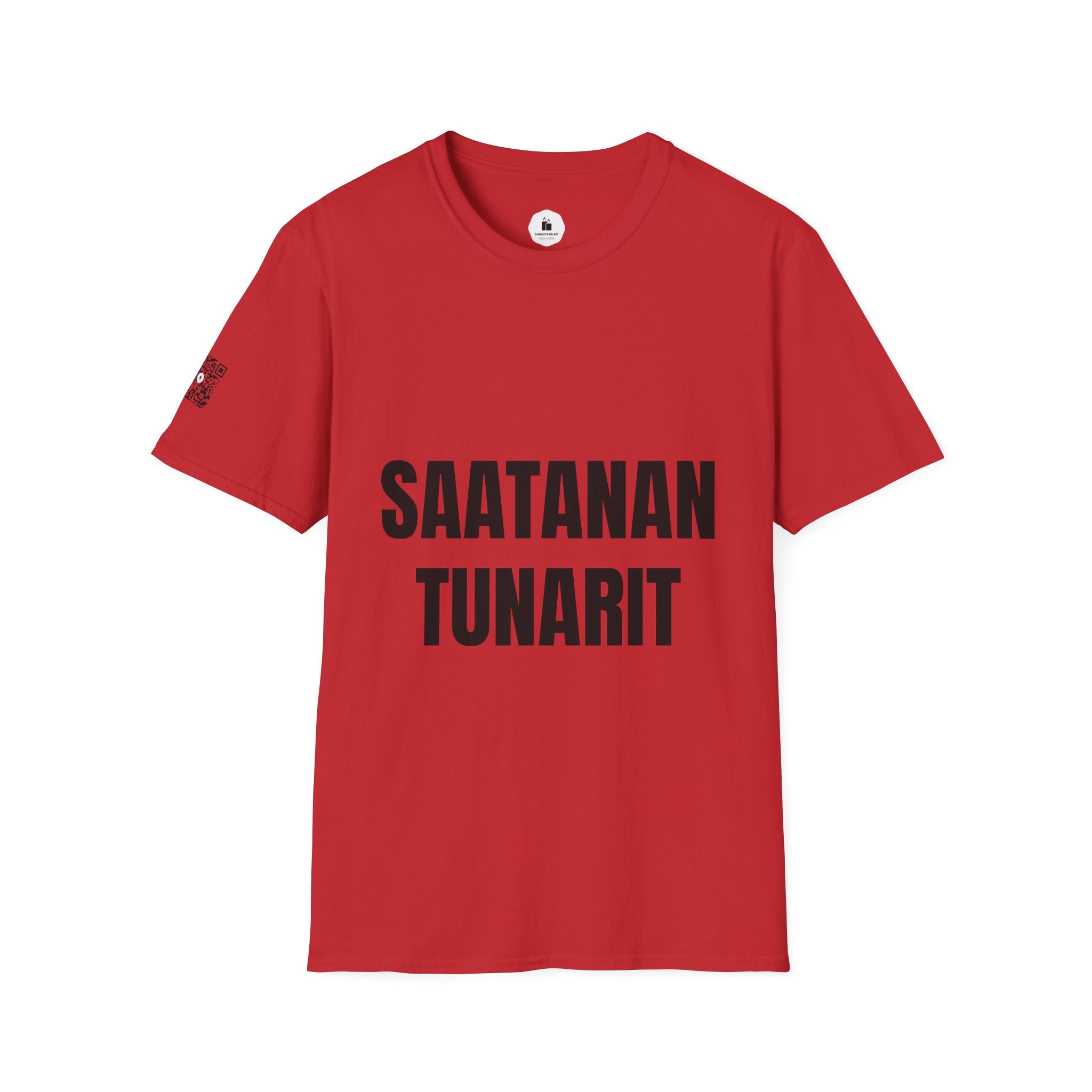 SAATANAN TUNARIT — Personalized White Graphic T‑Shirt - candletown.net