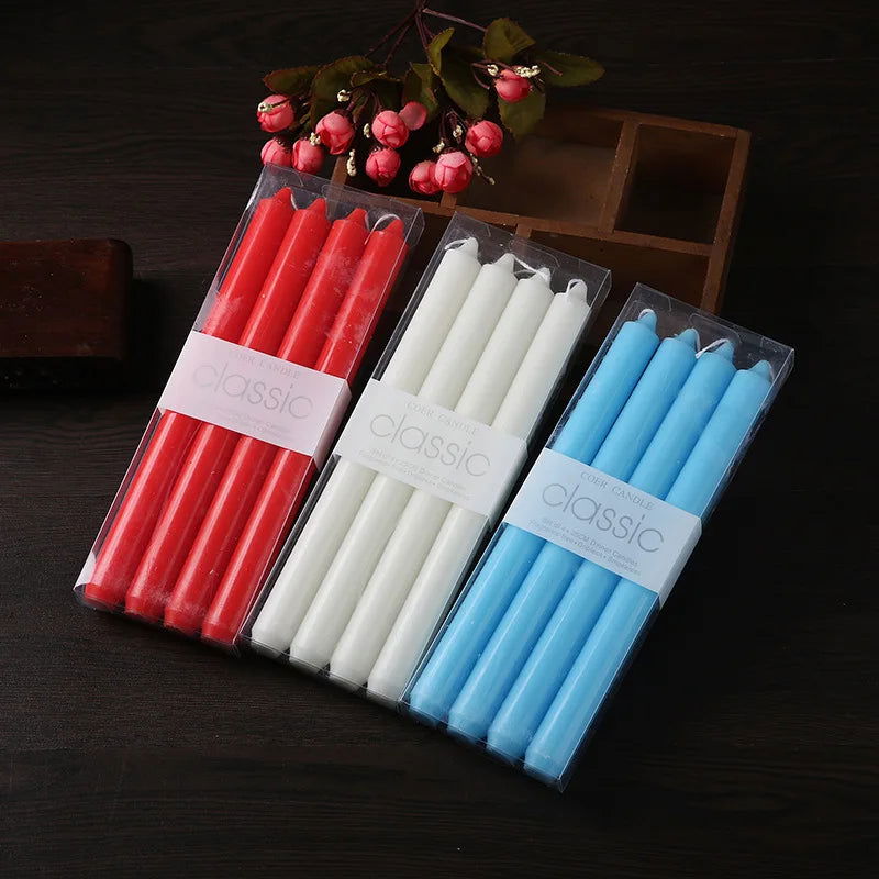 φ2.2*L25cm Household Emergency Candles Scentless Colorful Pillar Candles Party Home Decor Classic Stick Candles for Praying - candletown.net