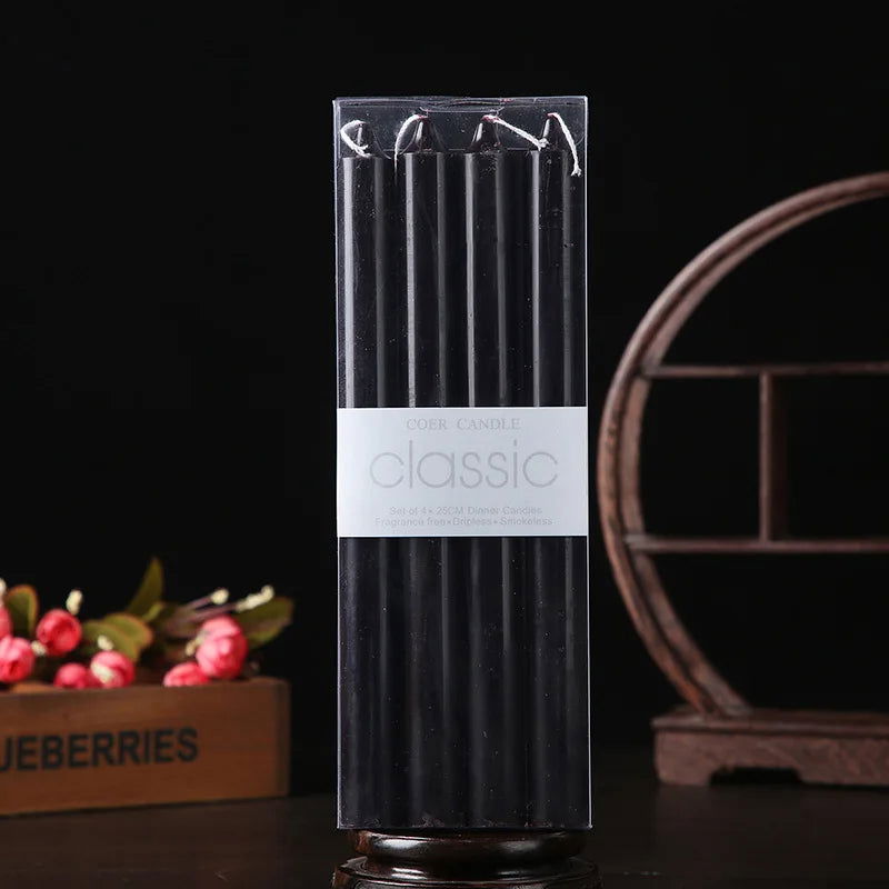 φ2.2*L25cm Household Emergency Candles Scentless Colorful Pillar Candles Party Home Decor Classic Stick Candles for Praying - candletown.net