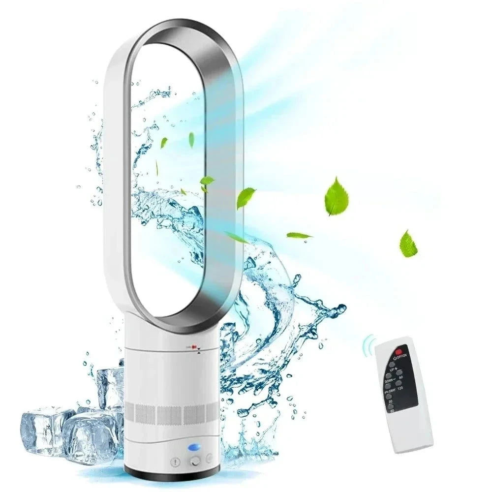 2024 New Bladeless Fan Electric Cooling Air Tower Fans With Remote Control Intelligent Low Noise 16 Inch Stand Floor Dropship - candletown.net