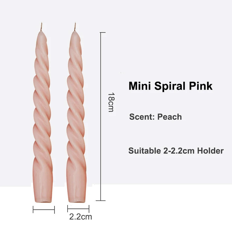2PCS Twisted Pillar Candles - Elegant Aromatherapy Spiral Candles for Home Decoration - candletown.net