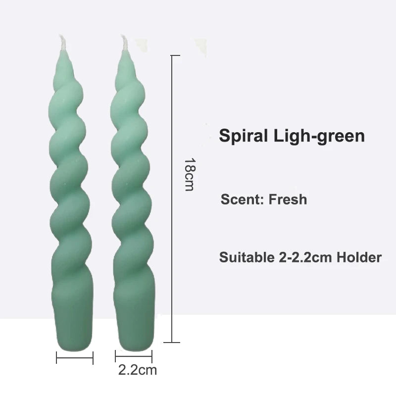 2PCS Twisted Pillar Candles - Elegant Aromatherapy Spiral Candles for Home Decoration - candletown.net