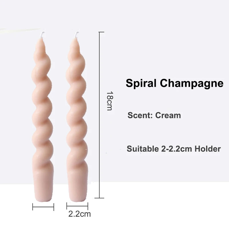 2PCS Twisted Pillar Candles - Elegant Aromatherapy Spiral Candles for Home Decoration - candletown.net