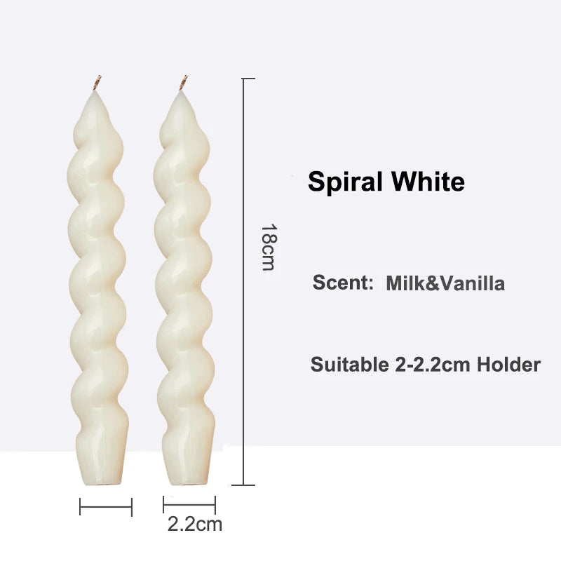 2PCS Twisted Pillar Candles - Elegant Aromatherapy Spiral Candles for Home Decoration - candletown.net