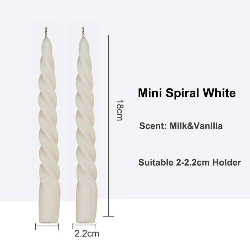 2PCS Twisted Pillar Candles - Elegant Aromatherapy Spiral Candles for Home Decoration - candletown.net