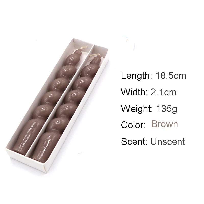 2PCS Twisted Pillar Candles - Elegant Aromatherapy Spiral Candles for Home Decoration - candletown.net