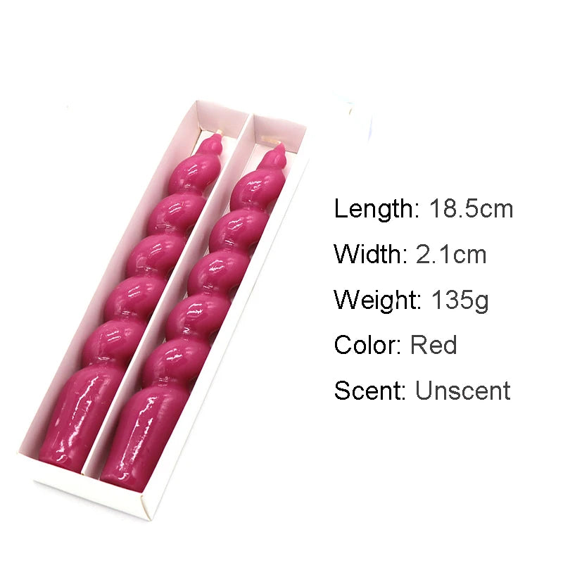 2PCS Twisted Pillar Candles - Elegant Aromatherapy Spiral Candles for Home Decoration - candletown.net