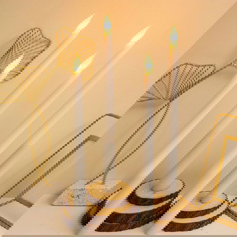 2Pcs Flameless LED Taper Candles - Elegant and Safe Candlelight for Any Occasion - candletown.net