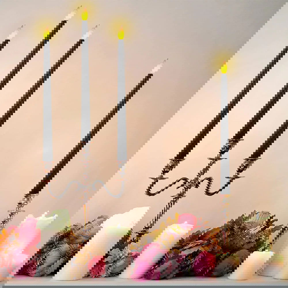 2Pcs Flameless LED Taper Candles - Elegant and Safe Candlelight for Any Occasion - candletown.net