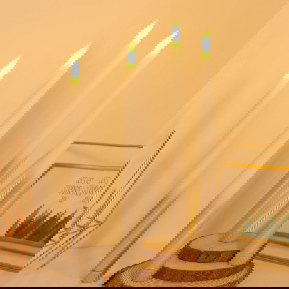 2Pcs Flameless LED Taper Candles - Elegant and Safe Candlelight for Any Occasion - candletown.net