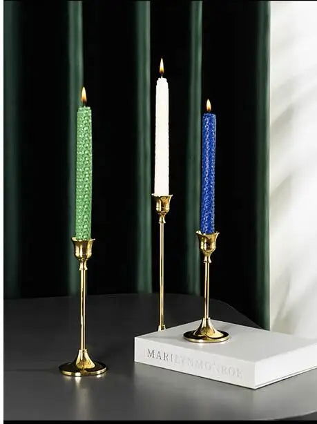 2 pcs Pointed Beeswax Honeycomb Candles - Prayer & Home Decor - candletown.net