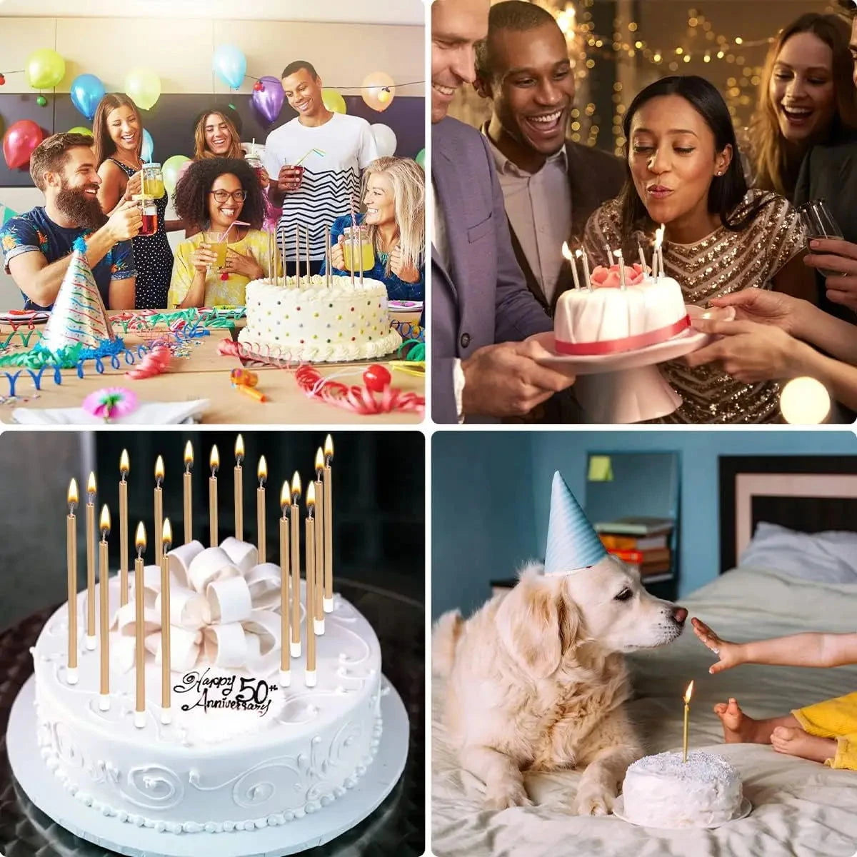 30pcs Metallic Birthday Candles - candletown.net
