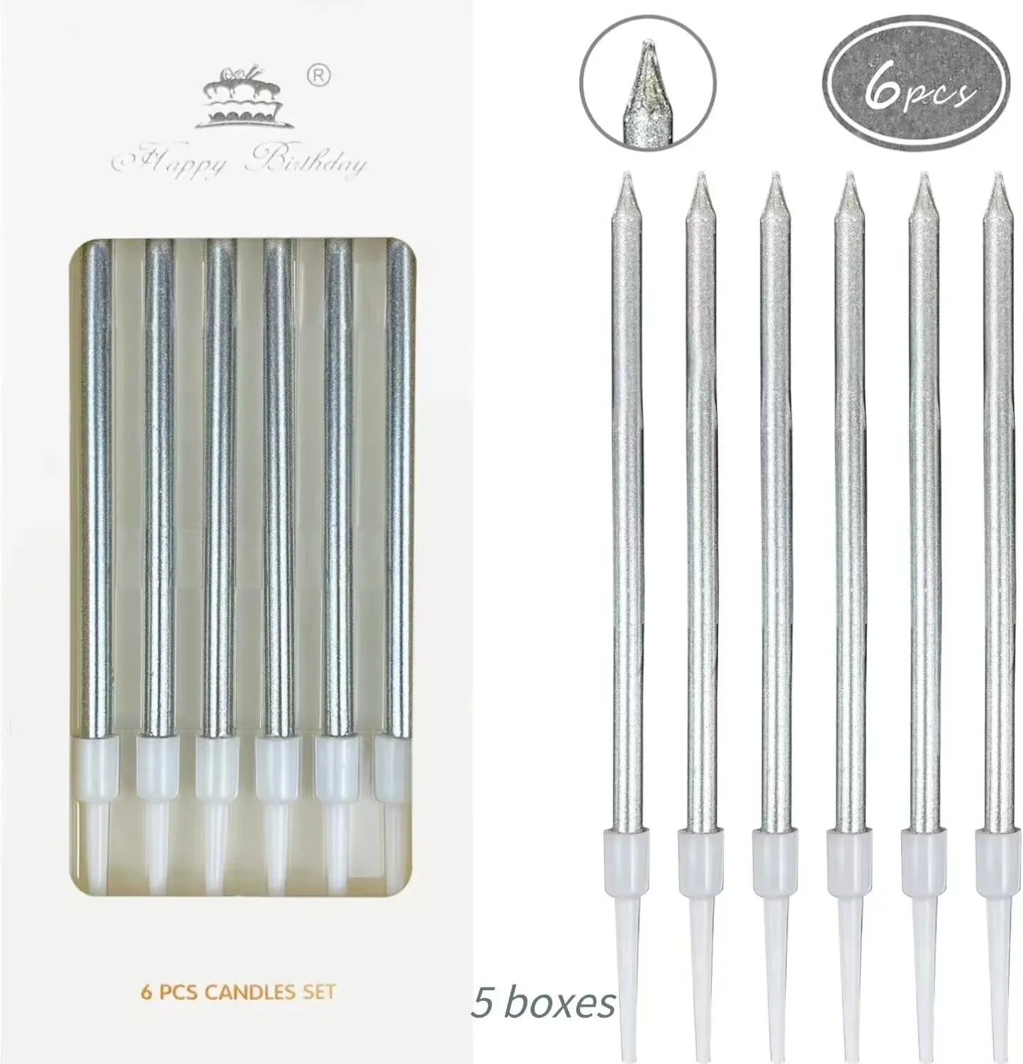 30pcs Metallic Birthday Candles - candletown.net