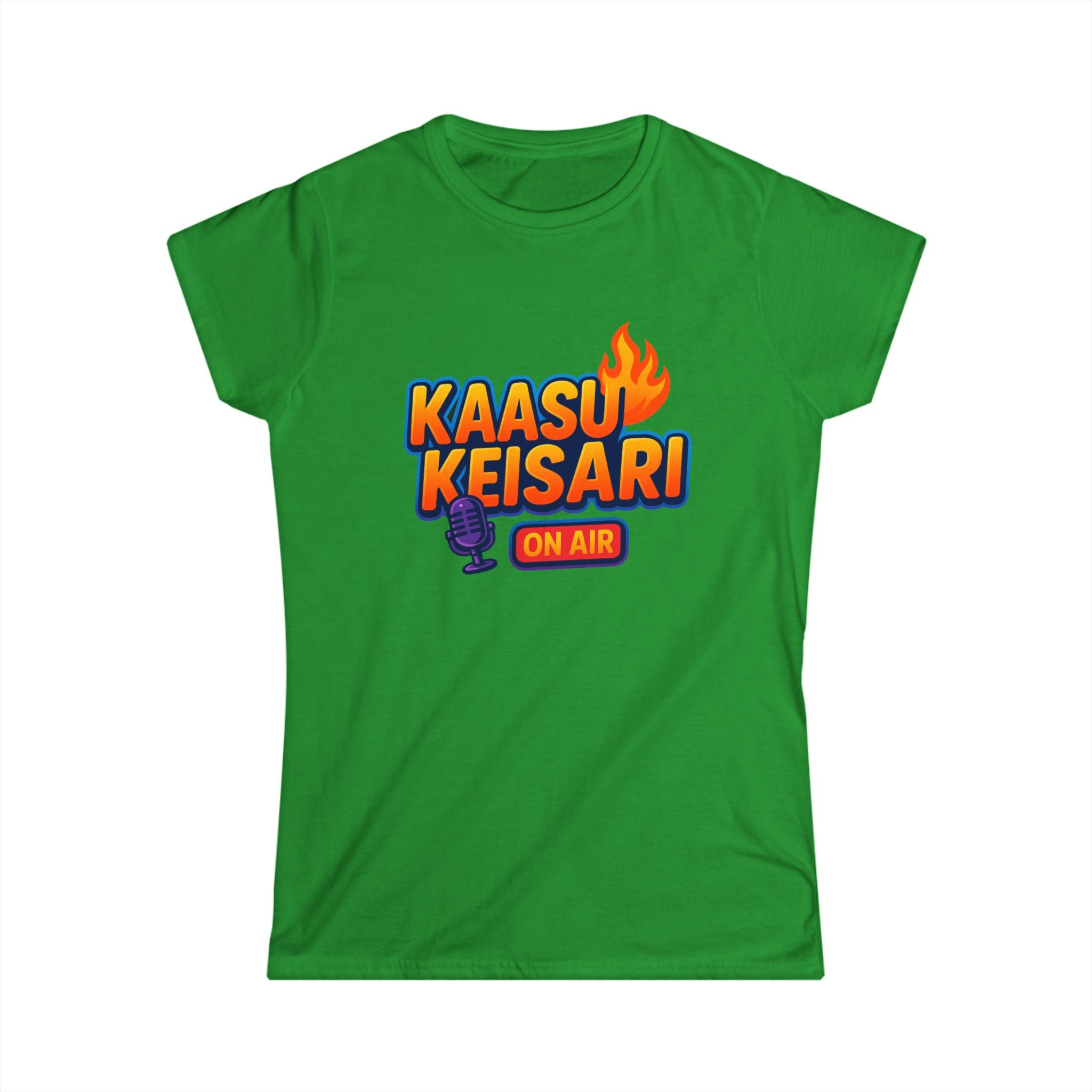 Kaasukeisari “On Air” Ladyfit Tee — Sååkeli Fire Podcast T-Shirt