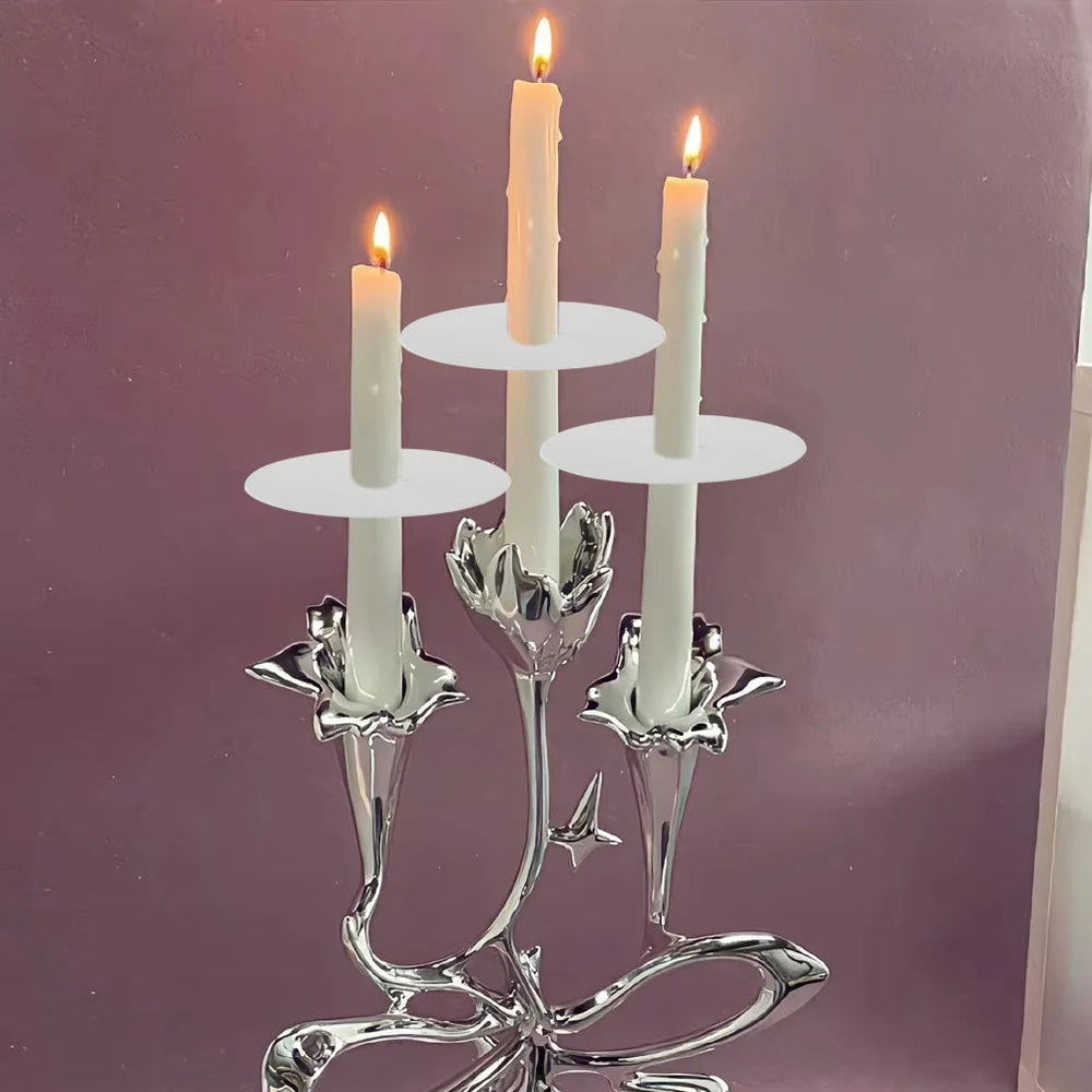 35 Pcs Candle Tray Drip Protectors - Holder for Candles and Candelabra Supply - candletown.net