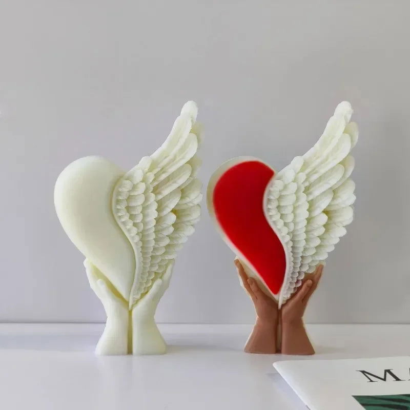 3D Love Angel Wings Silicone Candle Mold for DIY Crafts - candletown.net