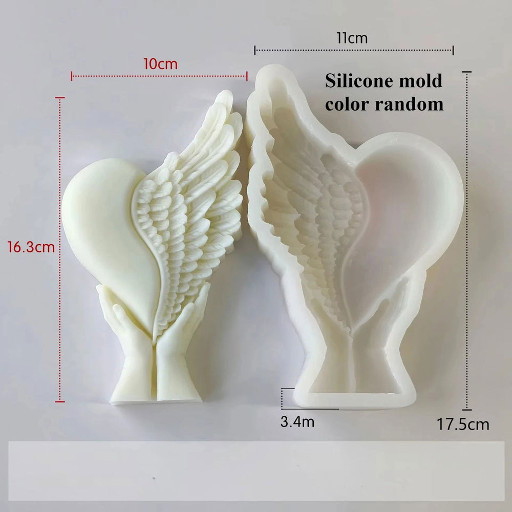 3D Love Angel Wings Silicone Candle Mold for DIY Crafts - candletown.net
