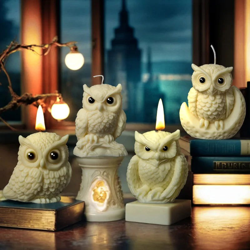 3D Owl Candle Silicone Mold for DIY Crafts & Gifts - candletown.net