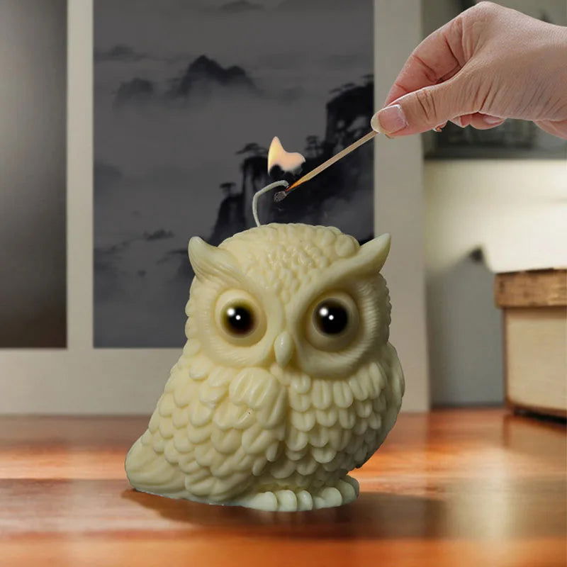 3D Owl Candle Silicone Mold for DIY Crafts & Gifts - candletown.net
