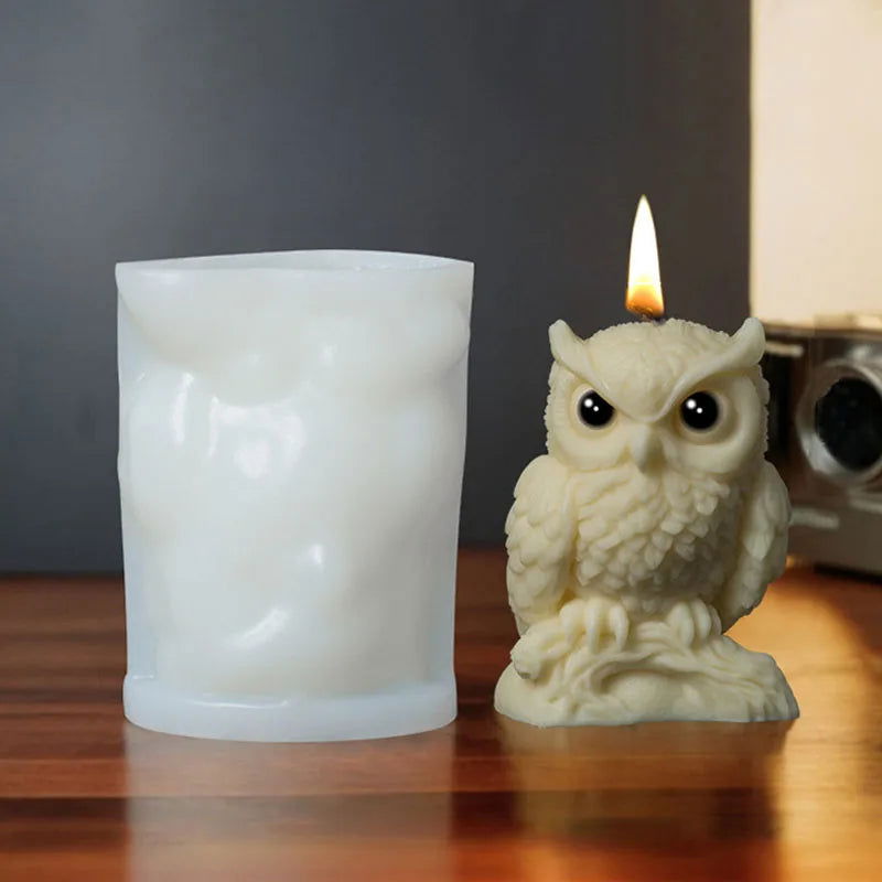 3D Owl Candle Silicone Mold for DIY Crafts & Gifts - candletown.net