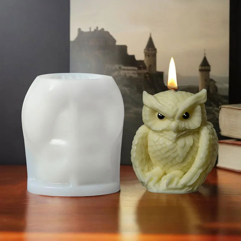 3D Owl Candle Silicone Mold for DIY Crafts & Gifts - candletown.net