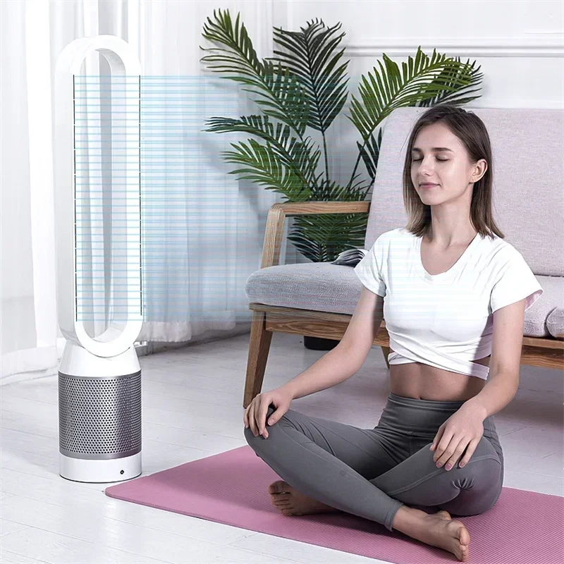 42-Inch Bladeless Tower Fan with Air Purification - candletown.net