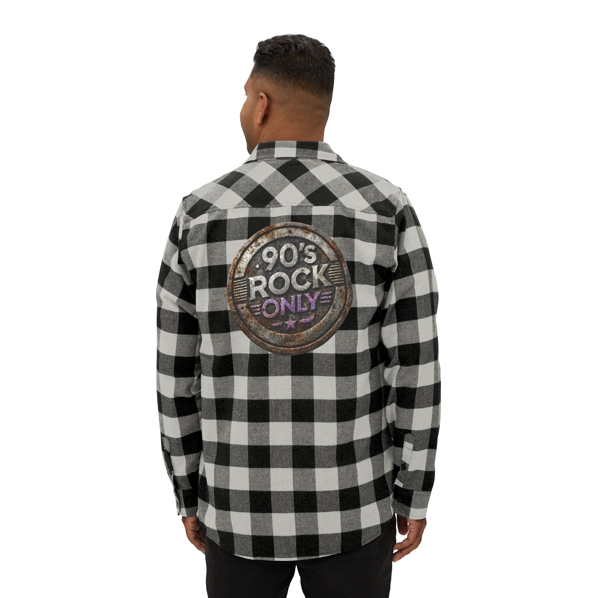 Perza 90’s Rock ONLY Vintage Round Logo Flannel Shirt - candletown.net