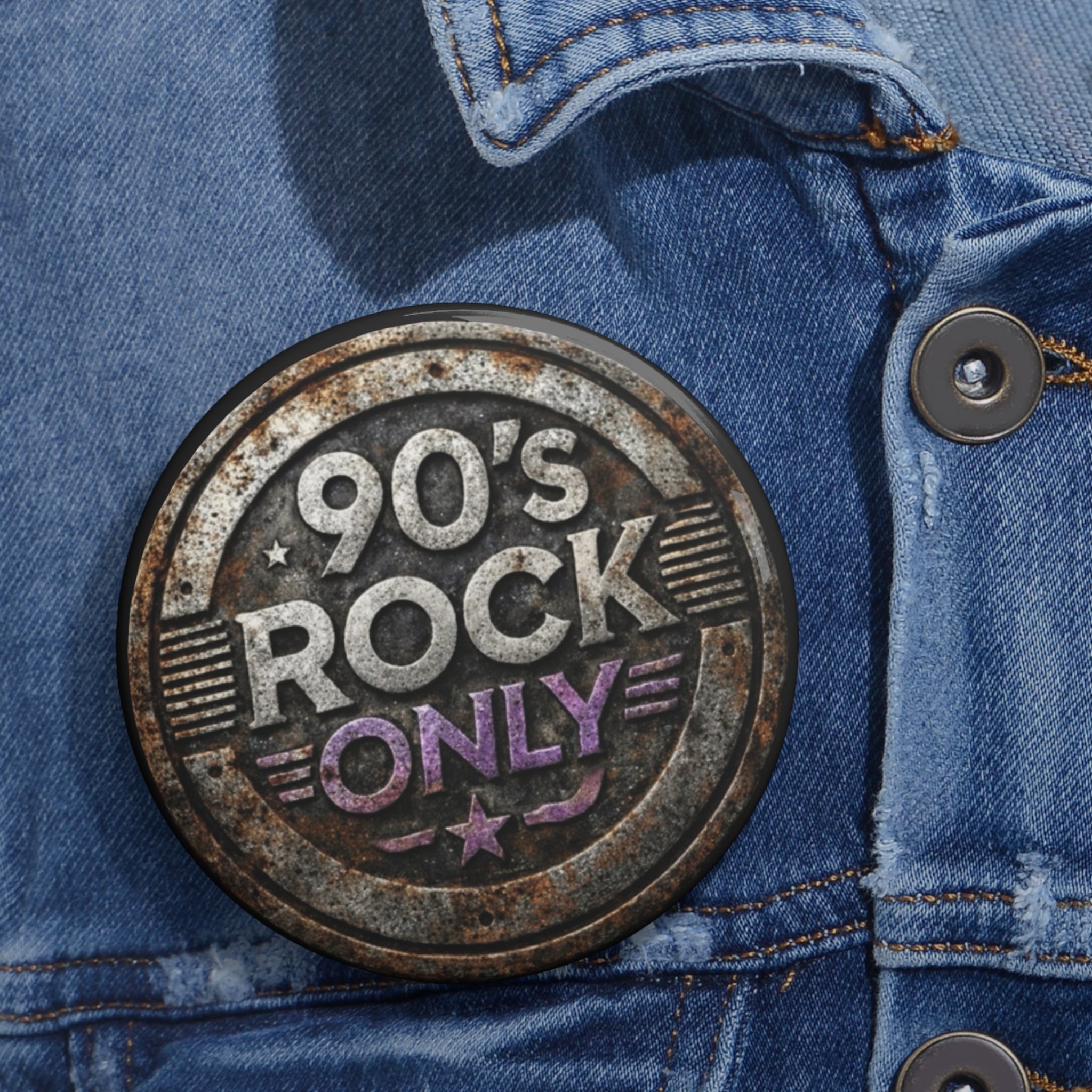 Perza 90’s Rock ONLY Vintage Pyöreä Logo Pinssi