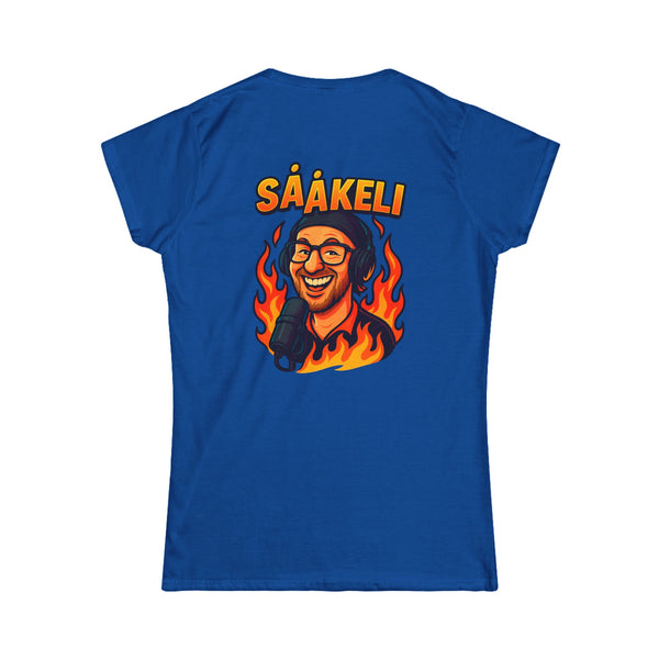 Kaasukeisari “On Air” Ladyfit T-Paita — Sååkeli Fire Podcast