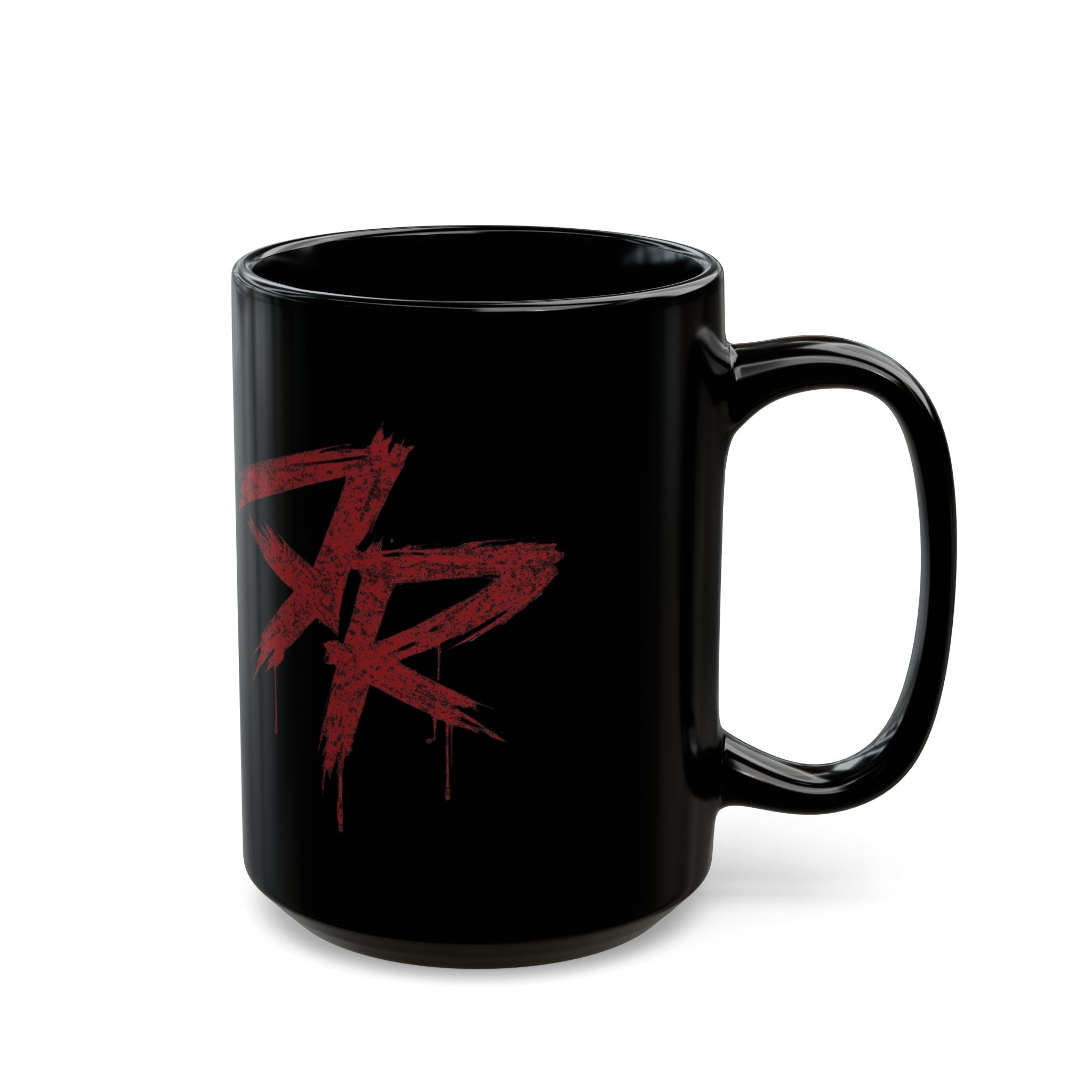 ROKROK Street Division Musta Kahvimuki – Rock Style Keraaminen Muki
