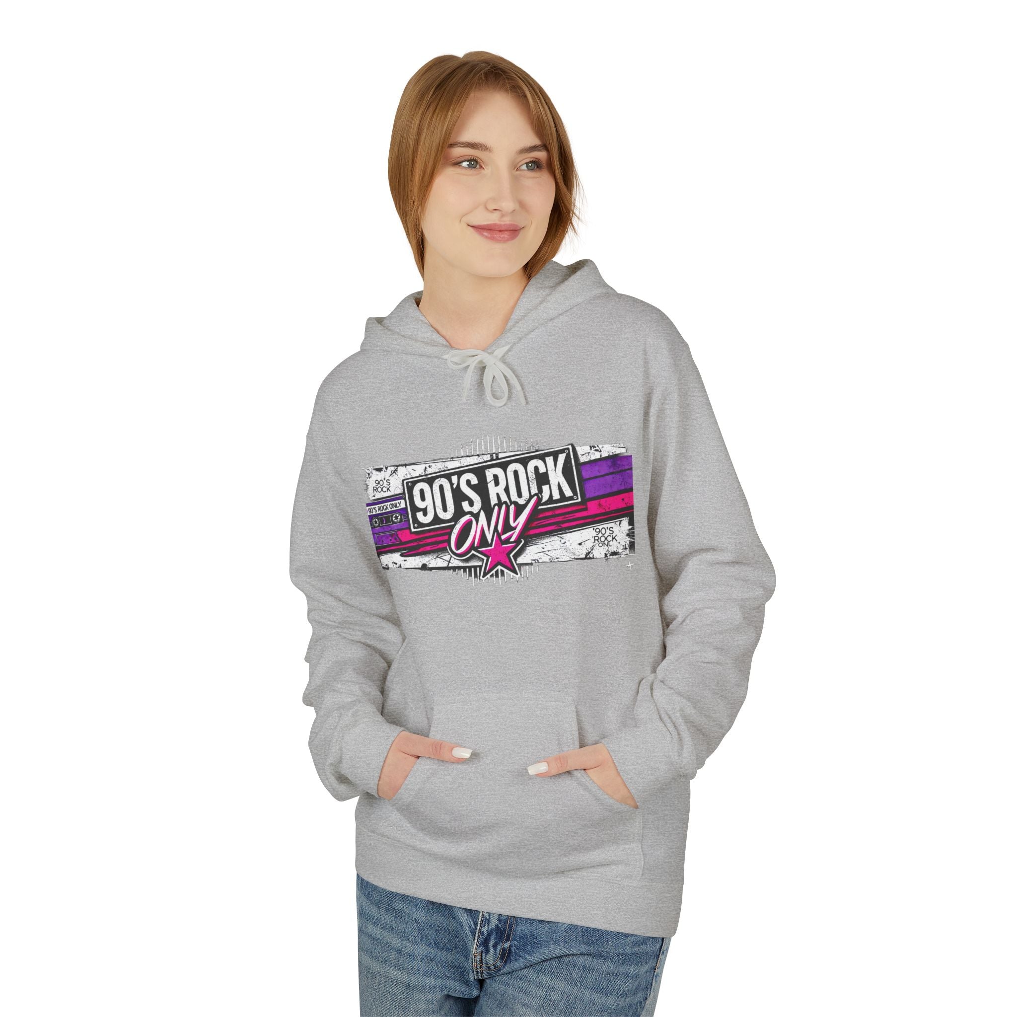 Perza 90’s Rock ONLY Rectangle Logo Hoodie - candletown.net