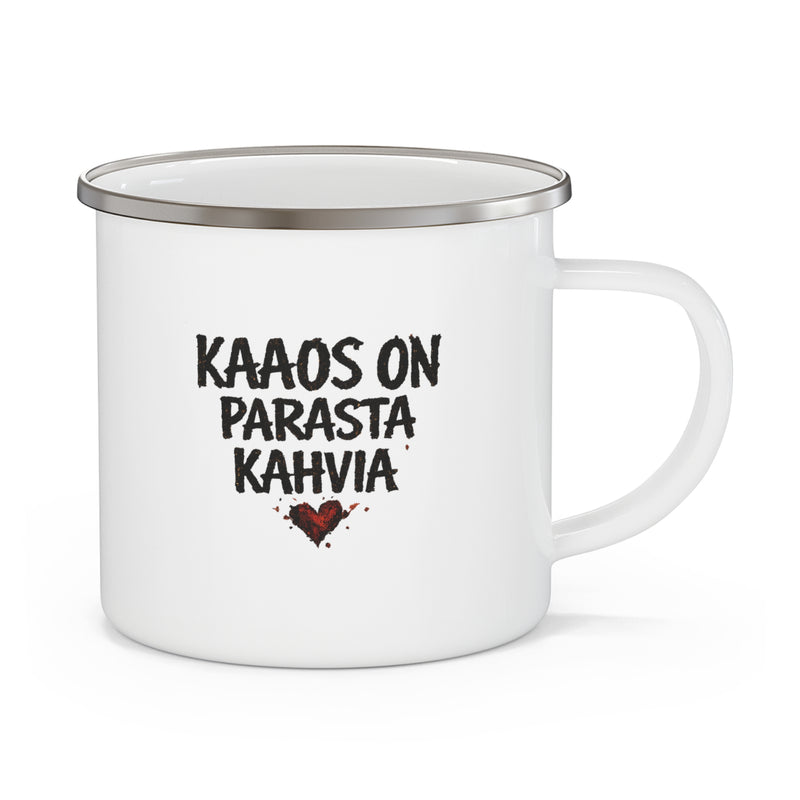 ANIZ “Kaaos on Parasta Kahvia” Enamel Mug