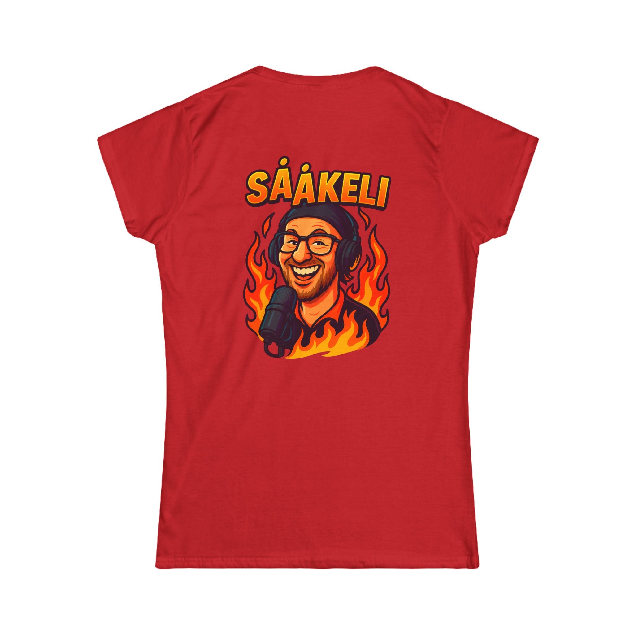 Kaasukeisari “On Air” Ladyfit Tee — Sååkeli Fire Podcast T-Shirt