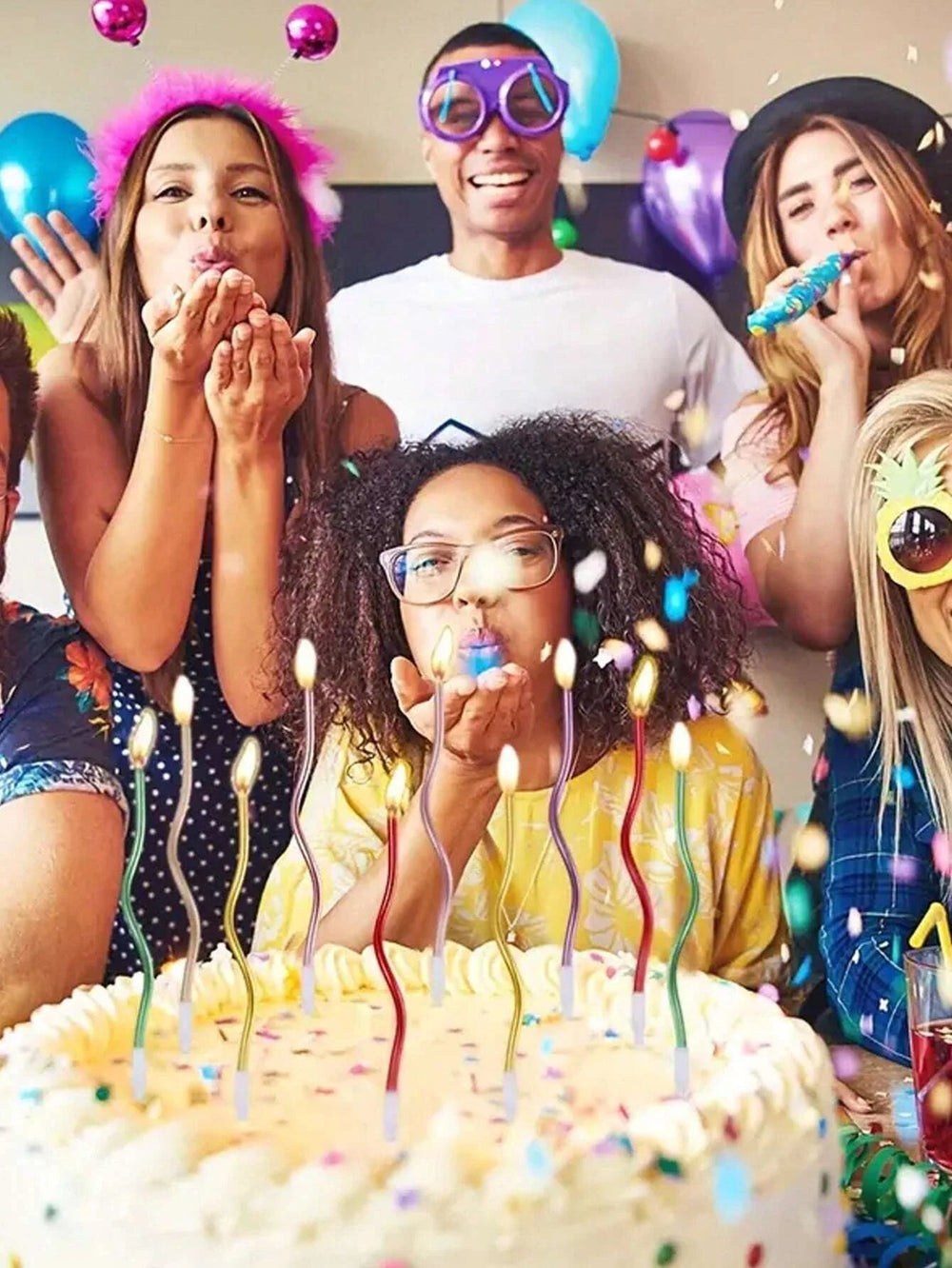 6Pcs Curved Cake Candles - Perfect for Birthdays, Baby Showers & Party Decor - candletown.net