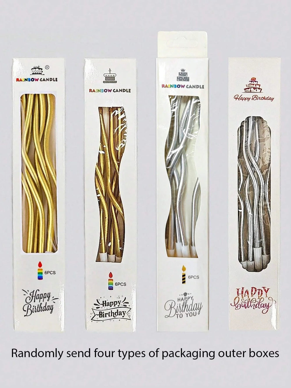 6Pcs Curved Cake Candles - Perfect for Birthdays, Baby Showers & Party Decor - candletown.net